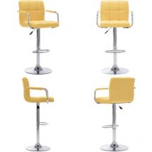 Chaise de bar Jaune Tissu - Vidaxl