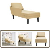 Vidaxl - Chaise longue avec coussin tissu en velours côtelé