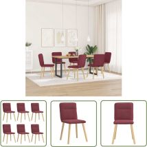 The Living Store - vidaXL Chaises à manger lot de 6 rouge bordeaux tissu