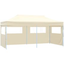 Tente de réception pliable crème 3 x 6 m
