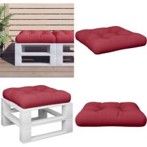Coussin de palette rouge bordeaux tissu - Vidaxl