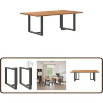 Vidaxl - Esstisch Hellbraun 220x120x74 cm Massivholz Eiche Rechteckig