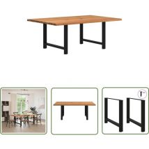 VidaXL Esstisch Hellbraun 220x120x74 cm Massivholz Eiche Rechteckig