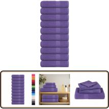 Essuie-mains 10 pcs violet 50x100 cm 360 g/m² 100% coton - Vidaxl