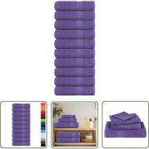 VidaXL Essuie-mains 10 pcs violet 50x100 cm 360 g/m² 100% coton
