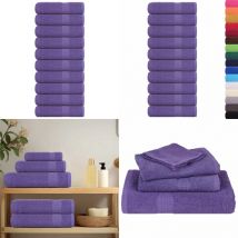Essuie-mains 10 pcs violet 50x100 cm 360 g/m² 100% coton - Vidaxl