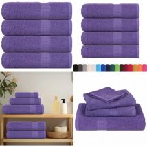vidaXL Essuie-mains 4 pcs violet 50x100 cm 360 g/m² 100% coton
