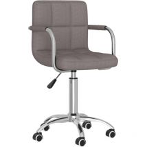 Les Tendances - Esszimmerstuhl Drehbar Taupe Stoff vidaXL