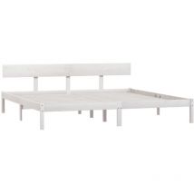 Vidaxl - Estructura de cama sin colchón madera maciza blanco 200x200 cm