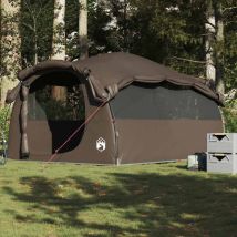 Vidaxl Tenda Familiare A Tunnel Per 6 Persone Marrone