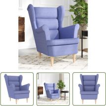 The Living Store - vidaXL Fauteuil bleu jean 74x84x100 cm tissu