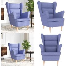vidaXL Fauteuil bleu jean 74x84x100 cm tissu