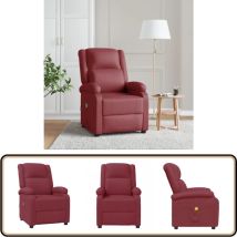 Fauteuil de massage Rouge bordeaux Similicuir - Vidaxl