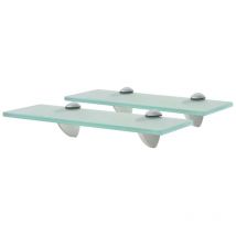 Floating Shelves 2 pcs Glass 30x10 cm 8 mm vidaXL