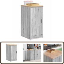 Vidaxl - Garagen-Aufbewahrungsschrank Grau Sonoma Massivholz Kiefer