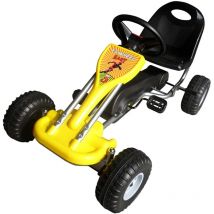 Kart à pédales Jaune Vidaxl