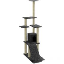 Vidaxl - Kratzbaum mit Sisal-Kratzsäulen Dunkelgrau 155 cm