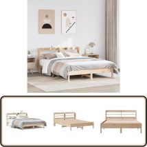 vidaXL Massivholzbett ohne Matratze 140x190 cm Kiefernholz