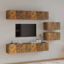 Vidaxl - Set de muebles de tv 6 pzas madera contrachapada roble ahumado