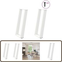 Vidaxl - Pieds de table console forme de u 2 pcs 38x(72-73) cm acier