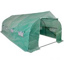 Vidaxl - Portable Polytunnel Greenhouse Steel Frame Walk-in 18 m² Green