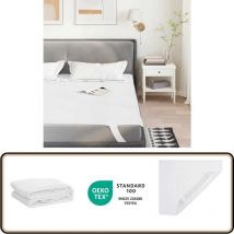Protège-matelas blanc 140x190 cm imperméable - Vidaxl