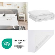 Protège-matelas blanc 140x190 cm imperméable - Vidaxl