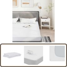 Protège-matelas blanc 140x200 cm imperméable - Vidaxl