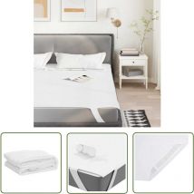 VidaXL Protège-matelas blanc 140x200 cm imperméable