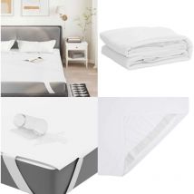 Protège-matelas blanc 140x200 cm imperméable - Vidaxl