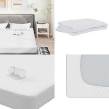Protège-matelas blanc 160x200 cm imperméable - Vidaxl