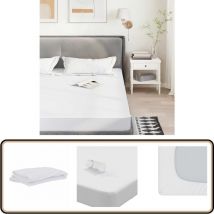 vidaXL Protège-matelas blanc 90x190 cm imperméable