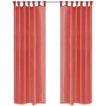 Lot de 2 Rideaux occultant,Décoration Chambre Fenêtre Voile 140 x 225 cm Rouge vidaXL