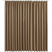 Lling - inlife Rideau occultant avec crochets Taupe 290x245 cm