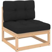 Inlife Salon de jardin 3 pcs avec coussins Bois de pin solide