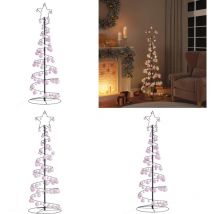 Sapin de Noël à led avec boules 100 led blanc chaud 150 cm - Vidaxl