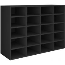 Scarpiera in Legno Multistrato 92x30x67,5 cm Nera vidaXL - Nero