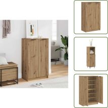 VidaXL Schuhschrank Artisan-Eiche 59x35x100,5 cm Holzwerkstoff