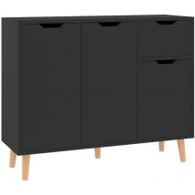 Sideboard High Gloss Black 90x30x72 cm Engineered Wood Vidaxl Black