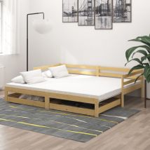 Sofá cama extraíble madera maciza de pino 2x(90x200) cm vidaXL231535