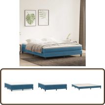 Sommier à lattes de lit sans matelas bleu foncé 180x220 cm - Vidaxl