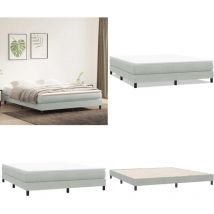 Sommier à lattes de lit sans matelas gris clair 180x220 cm - Vidaxl