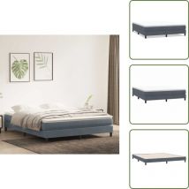 VidaXL Sommier à lattes de lit sans matelas gris foncé 180x220 cm