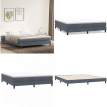 Vidaxl - Sommier à lattes de lit sans matelas gris foncé 180x220 cm