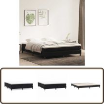Vidaxl - Sommier à lattes de lit sans matelas noir 180x220 cm velours