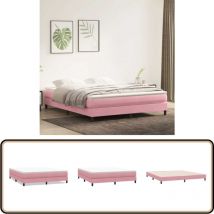 Vidaxl - Sommier à lattes de lit sans matelas rose 180x220 cm velours