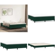 Sommier à lattes de lit sans matelas vert foncé 180x220 cm - Vidaxl
