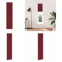 Vidaxl - Store plissé rouge bordeaux 50x200 cm largeur du tissu 49,4 cm