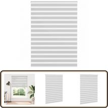 Store zèbre gris clair largeur du tissu 150,9 cm polyester - Vidaxl