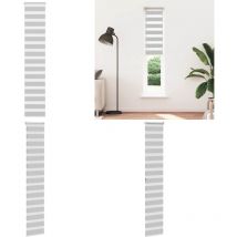 Store zèbre gris clair largeur du tissu 45,9 cm polyester - Vidaxl